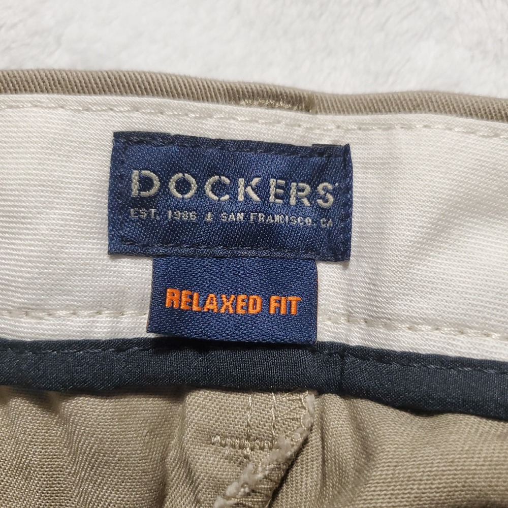 Dockers Easy Khaki 40x29 Men's Relaxed Fit Stretch No Wrinkle Chino Pants Khaki - Picture 4 of 5